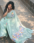 Handprint on Mulcotton Saree