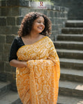 Handwoven Chikankari Embroidery on Mulcotton Saree
